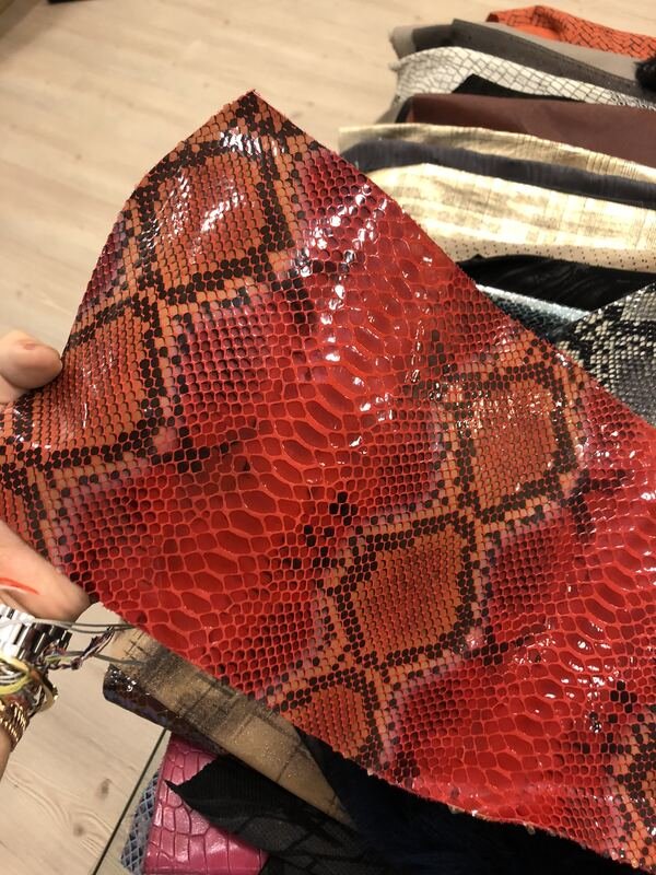 Python leather sampling