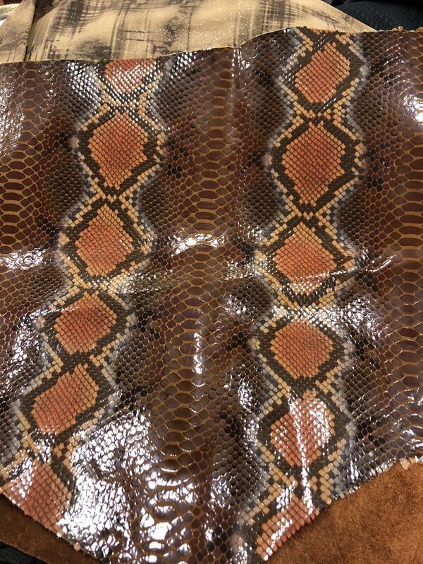 Python leather, tan colourway