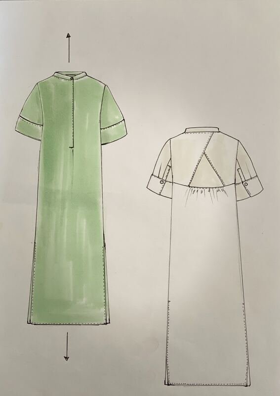 Sketch, shirt dress