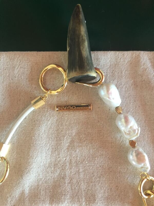 Horn and pearl jewellery